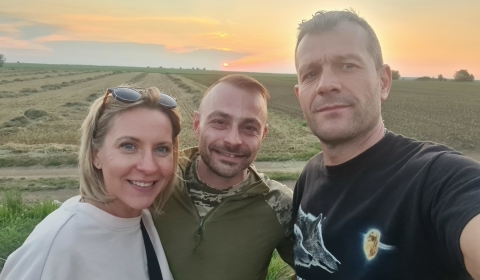 Нашата група малко преди Русе. След половин час вече ще сме в Гюргево...